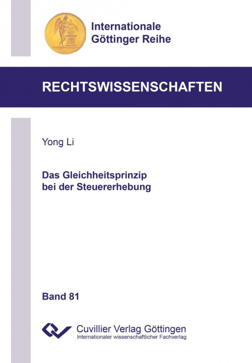 Książka Das Gleichheitsprinzip bei der Steuererhebung Yong Li