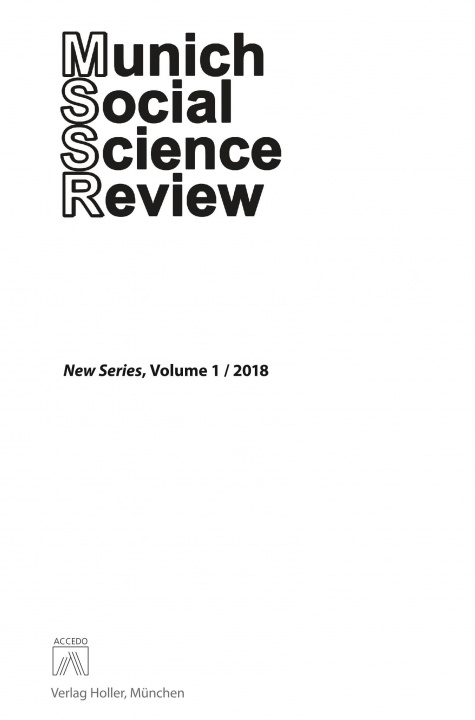 Książka Munich Social Science Review (MSSR), Volume I Manfred J. Holler