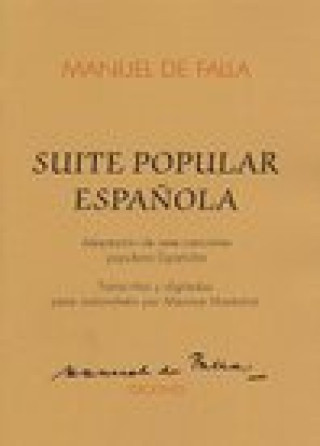 Könyv Suite Populaires Espagnole: For Cello and Piano Manuel De Falla