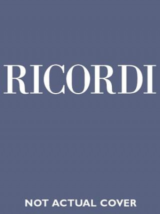 Kniha Gloria, RV 589: Ricordi Opera Vocal Score Series Antonio Vivaldi