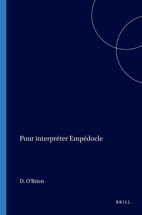 Boek Pour Interpréter Empédocle Denis O'Brien