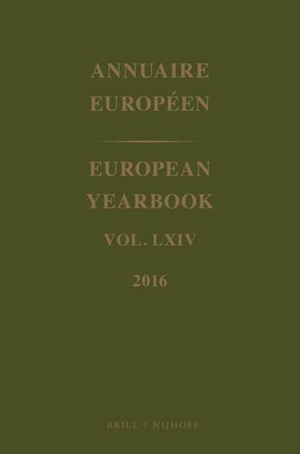 Kniha European Yearbook / Annuaire Européen, Volume 64 (2016) Council Of Europe