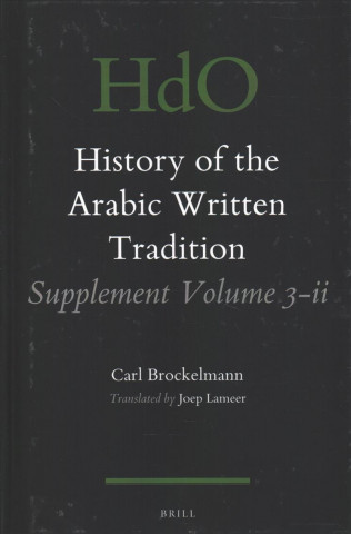 Kniha History of the Arabic Written Tradition Supplement Volume 3 - II Carl Brockelmann