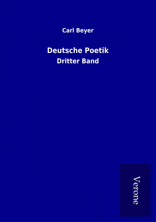 Carte Deutsche Poetik Carl Beyer