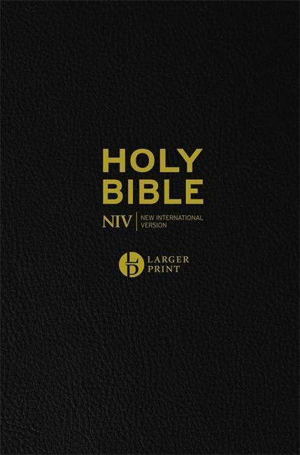 Carte NIV Larger Print Black Leather Bible New International Version
