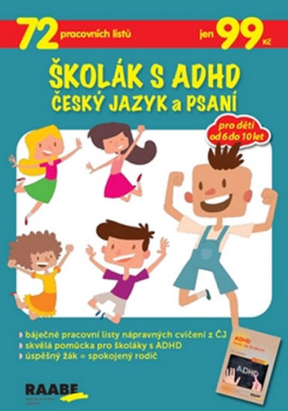 Kniha Školák s ADHD Český jazyk a psaní Helena Brožovská