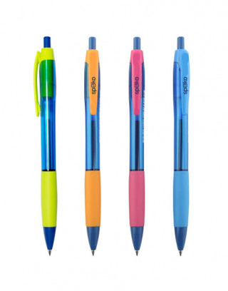 Papírszerek Aqua kuličkové pero, modrá náplň, displej, mix barev 