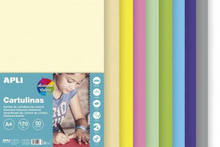 Papírenské zboží Barevný papír A4 170 g - mix pastelových barev 50 ks 