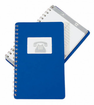 Papírenské zboží Kroužkový telefonní zápisník 100 x 160 mm, modrý 