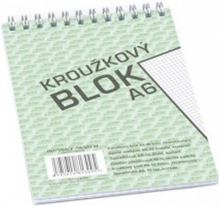 Articole de papetărie Blok s horní vazbou A6, čtvereček, 50 listů 