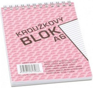 Stationery items Blok s horní vazbou A6, linka, 50 listů 