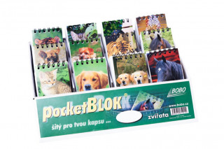 Papierenský tovar Pocket blok ZVÍŘATA 55 x 85 mm, 12 motivů - 1 kus 