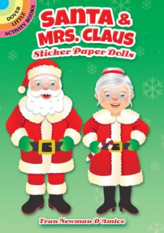 Carte Santa & Mrs. Claus Sticker Paper Dolls Fran Newman-D'Amico