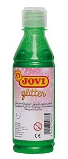 Papier- und Schreibwaren JOVI temperová barva glittrová 250 ml v lahvi zelená 