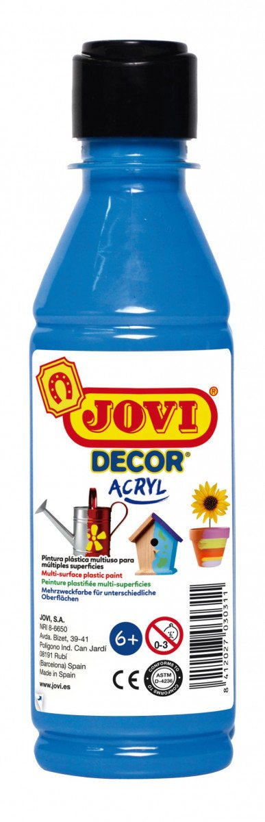Articole de papetărie JOVI Decor akrylová barva - modrá 250 ml 