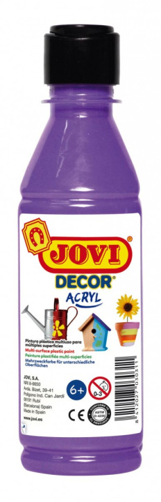 Articles de papeterie JOVI Decor akrylová barva - fialová 250 ml 