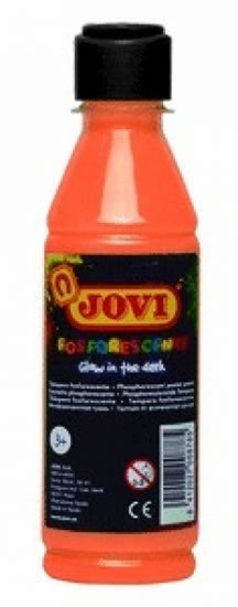 Artykuły papiernicze JOVI temperová barva neónová 250ml v lahvi oranžová 