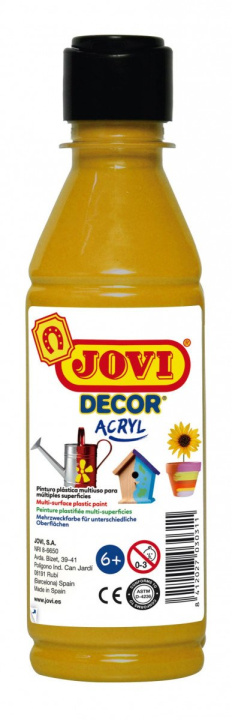 Papierenský tovar JOVI Decor akrylová barva - zlatá 250 ml 