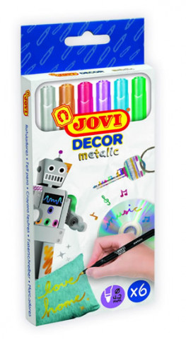 Stationery items JOVI DECOR METALIC fixy 6 ks - barevné 
