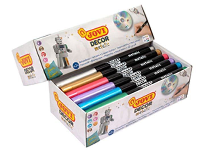 Papírszerek JOVI DECOR METALIC fixy - ekonomické balení 24 ks, 6 barev 
