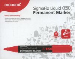 Papírenské zboží Marker permanentny Monami SigmaFlo 120 czerwony 12 sztuk 