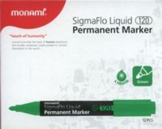 Papírenské zboží Marker permanentny Monami SigmaFlo 120 zielony 12 sztuk 