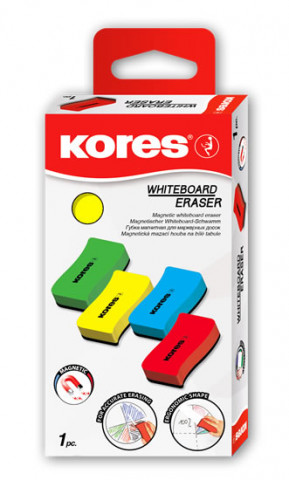Papírenské zboží Kores Magnetická stírací houbička na bílé tabule - mix barev 