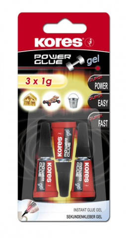 Stationery items Kores Power Glue Gel 3 x 1 g 