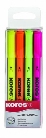 Stationery items Kores HIGH LINER mix 4 barev 