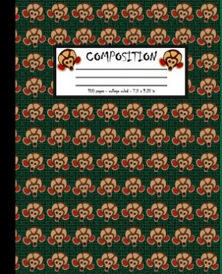 Knjiga Composition: 100 pages college ruled 7.5 x 9.25 in Screaming Monkey Notebooks