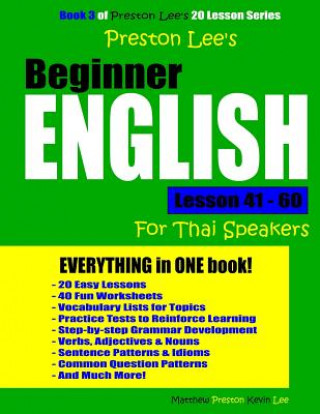 Knjiga Preston Lee's Beginner English Lesson 41 - 60 For Thai Speakers Kevin Lee