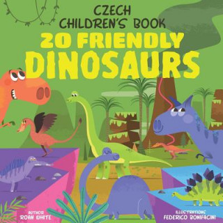 Livre Czech Children's Book: 20 Friendly Dinosaurs Roan White