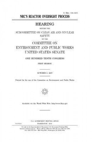 Carte NRC's reactor oversight process United States Congress