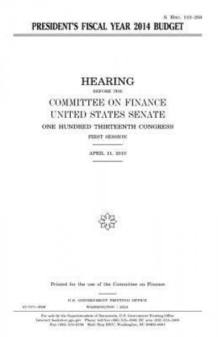 Book President's fiscal year 2014 budget United States Congress