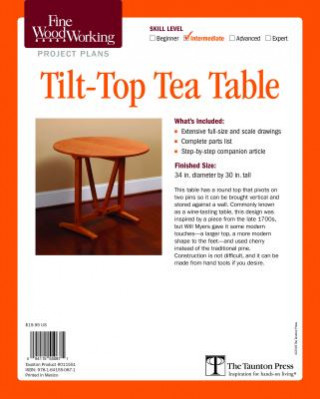 Kniha Fine Woodworking's Tilt-Top Tea Table Plan William Myers