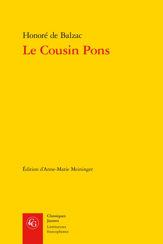 Könyv Le Cousin Pons Honore de Balzac