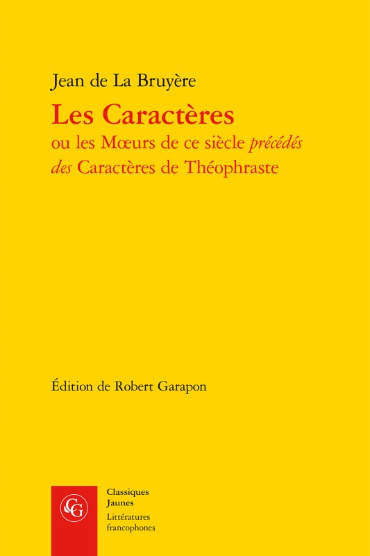 Carte Les Caracteres Jean De La Bruyere