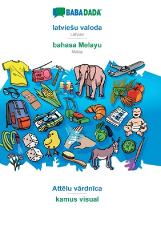 Carte BABADADA, latviesu valoda - bahasa Melayu, Att&#275;lu v&#257;rdn&#299;ca - kamus visual Babadada Gmbh