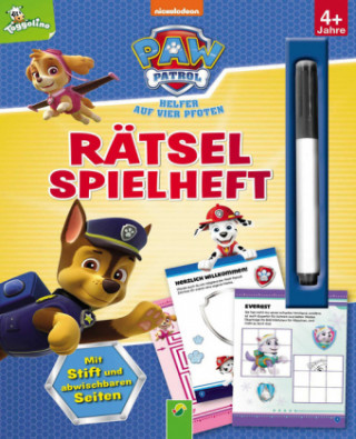 Knjiga Paw Patrol - Rätselspielheft mit Stift und abwischbaren Seiten 