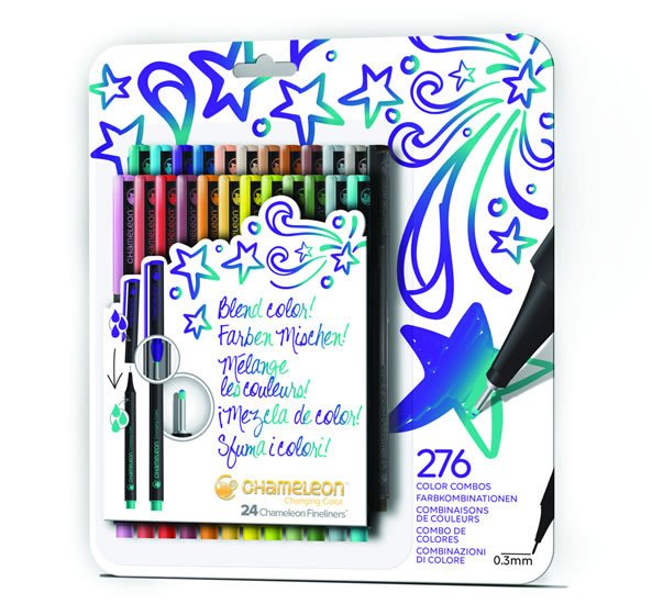 Papierenský tovar Set Chameleon Fineliner - detailní popisovače, 12ks designer tóny 