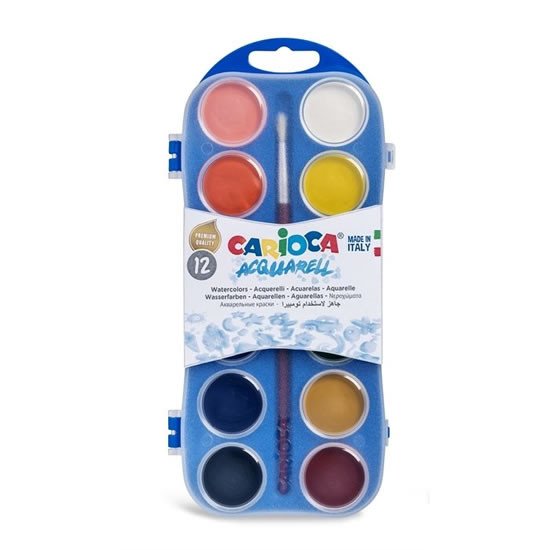 Papírenské zboží CARIOCA vodové barvy 12 ks 