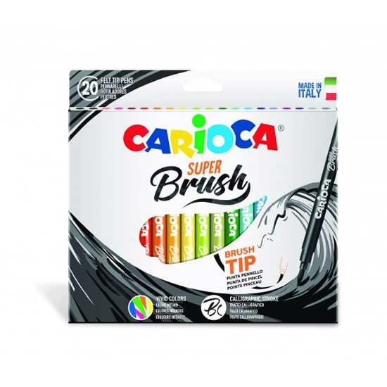 Papírszerek CARIOCA štětcová pera Super Brush 20 ks 