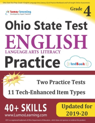 Książka Ohio State Test Prep: Grade 4 English Language Arts Literacy (ELA) Practice Workbook and Full-length Online Assessments: OST Study Guide 