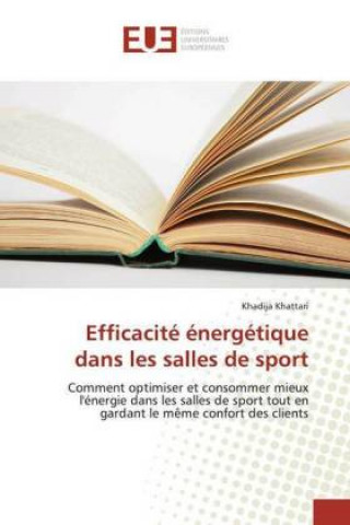 Könyv Efficacité énergétique dans les salles de sport Khadija Khattari