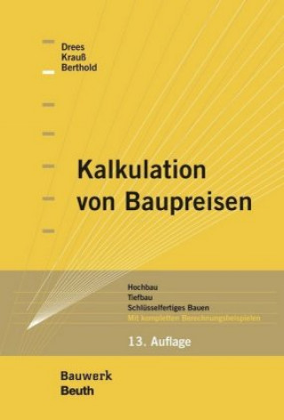 Kniha Kalkulation von Baupreisen Siri Krauß