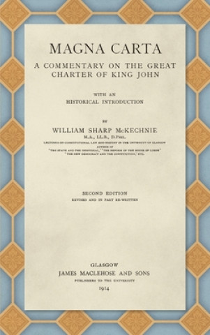 Kniha Magna Carta (1914) McKechnie William Sharp McKechnie