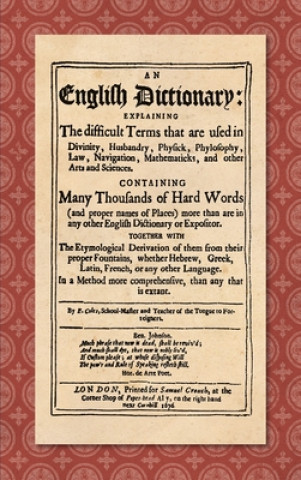 Könyv English Dictionary (1676) Coles Elisha Coles