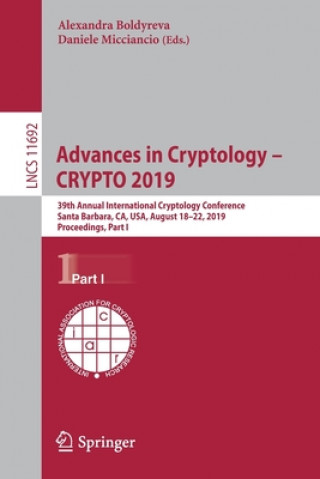 Kniha Advances in Cryptology - CRYPTO 2019 Daniele Micciancio