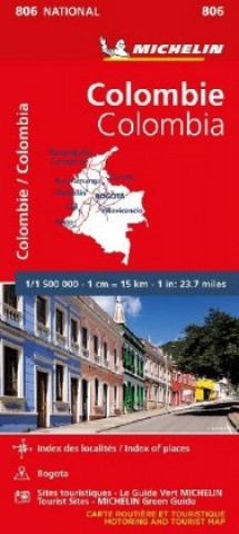 Tiskovina Colombia - Michelin National Map 806 Michelin