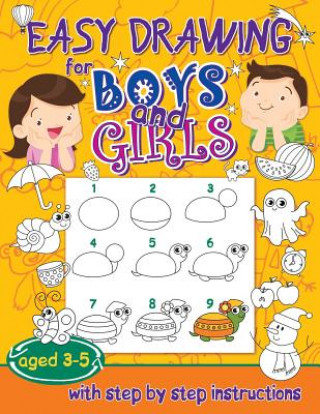 Книга Easy drawing for boys and girls aged 3-5: with step by step instructions 4 Busy Hands